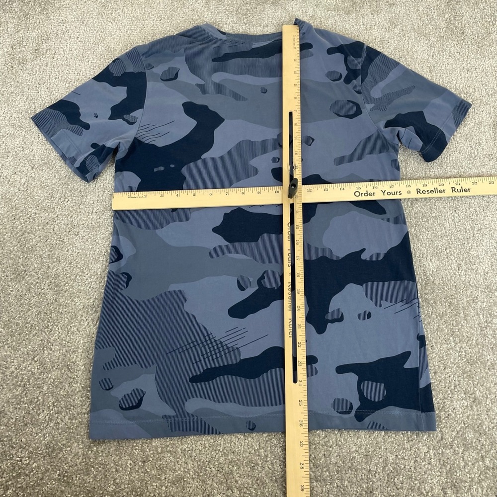 Nike T Shirt Mens Small Dri FIT Camo Crewneck Short Sleeve Blue - Picture 7 of 10